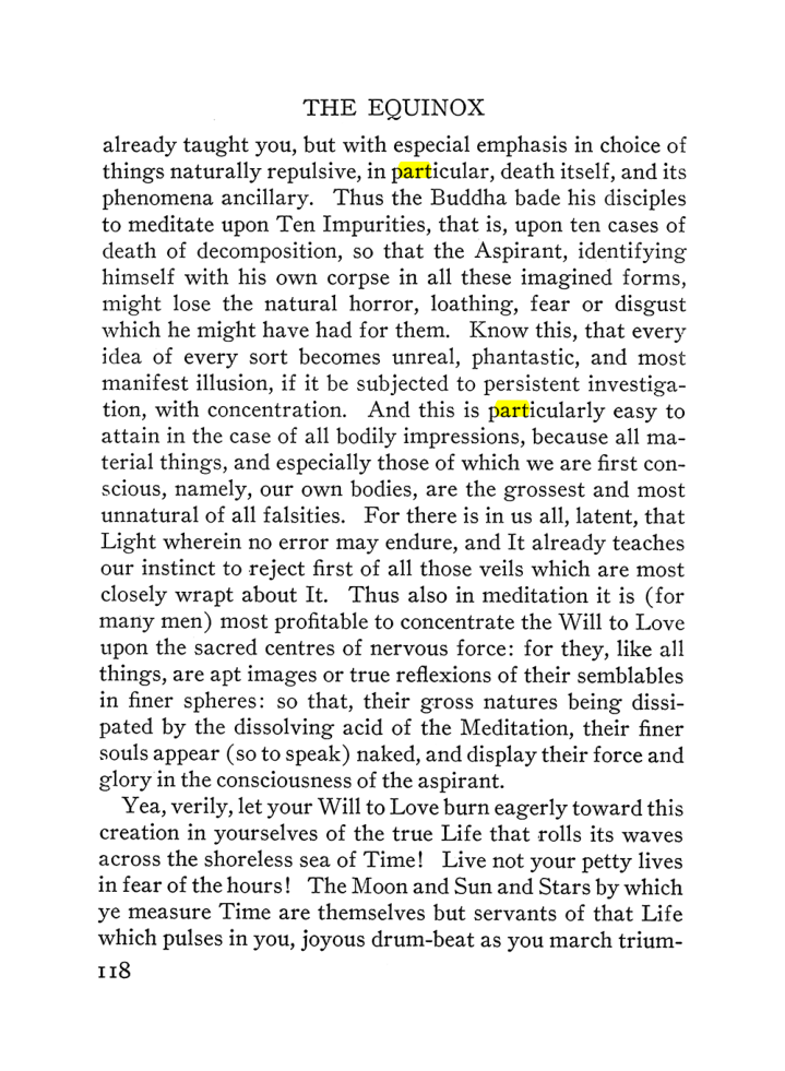 Original scan of The Equinox (Volume III, Number I), PDF page 124