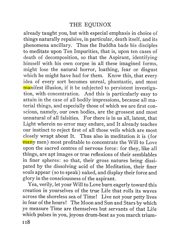 Original scan of The Equinox (Volume III, Number I), PDF page 124