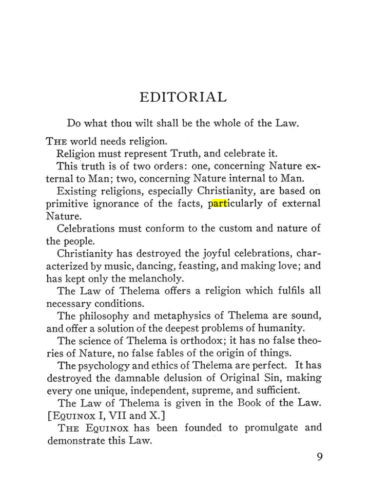 Original scan of The Equinox (Volume III, Number I), PDF page 15