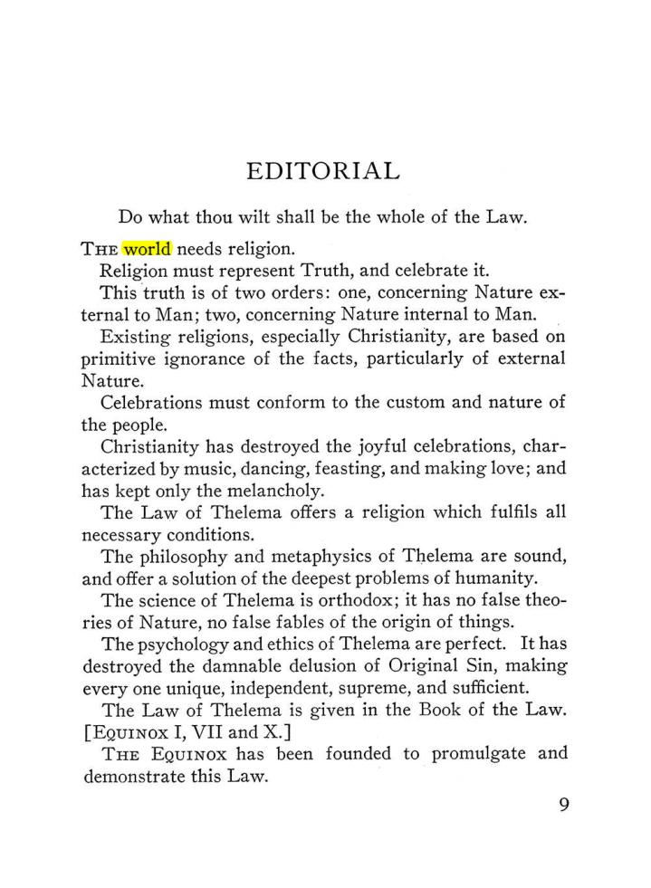 Original scan of The Equinox (Volume III, Number I), PDF page 15