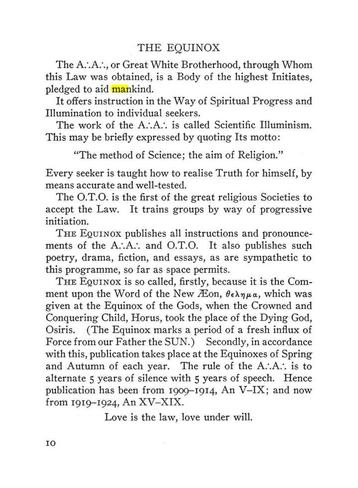 Original scan of The Equinox (Volume III, Number I), PDF page 16