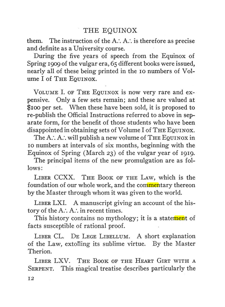 Original scan of The Equinox (Volume III, Number I), PDF page 18