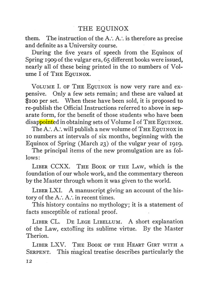 Original scan of The Equinox (Volume III, Number I), PDF page 18