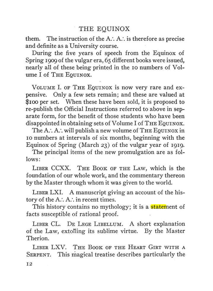 Original scan of The Equinox (Volume III, Number I), PDF page 18