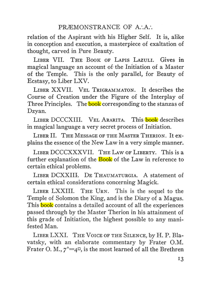 Original scan of The Equinox (Volume III, Number I), PDF page 19