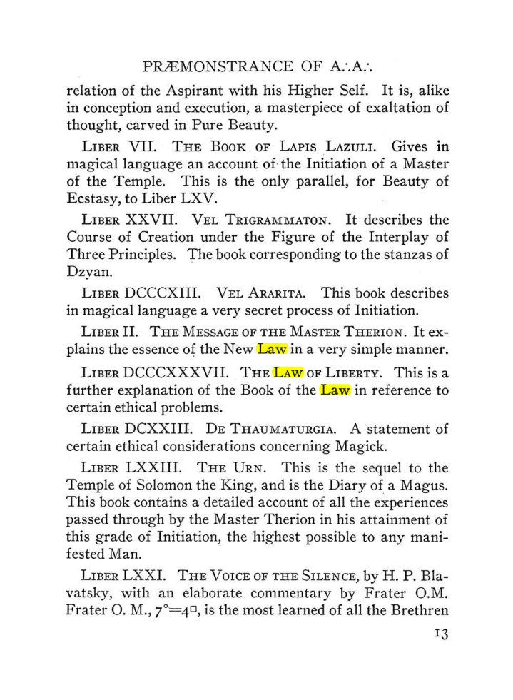 Original scan of The Equinox (Volume III, Number I), PDF page 19