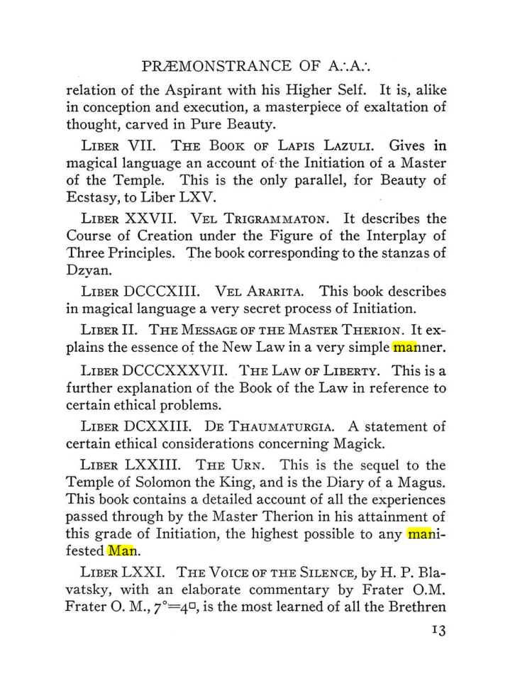 Original scan of The Equinox (Volume III, Number I), PDF page 19