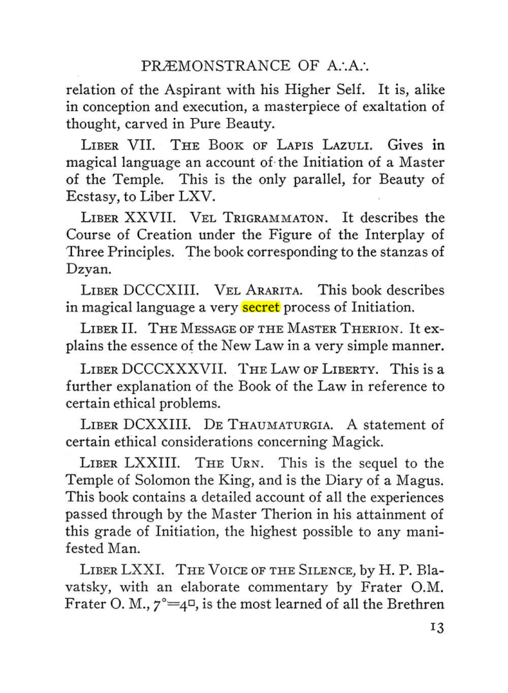 Original scan of The Equinox (Volume III, Number I), PDF page 19