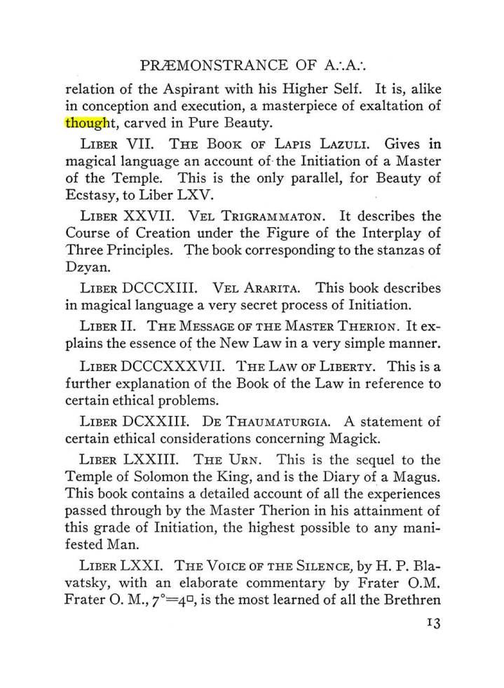 Original scan of The Equinox (Volume III, Number I), PDF page 19