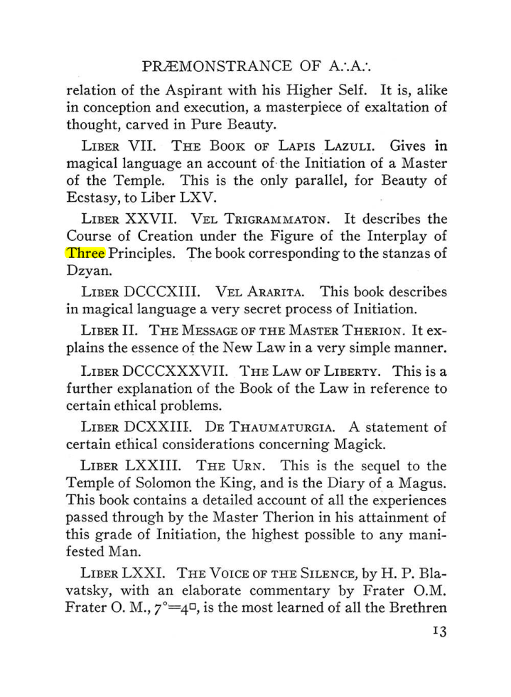 Original scan of The Equinox (Volume III, Number I), PDF page 19