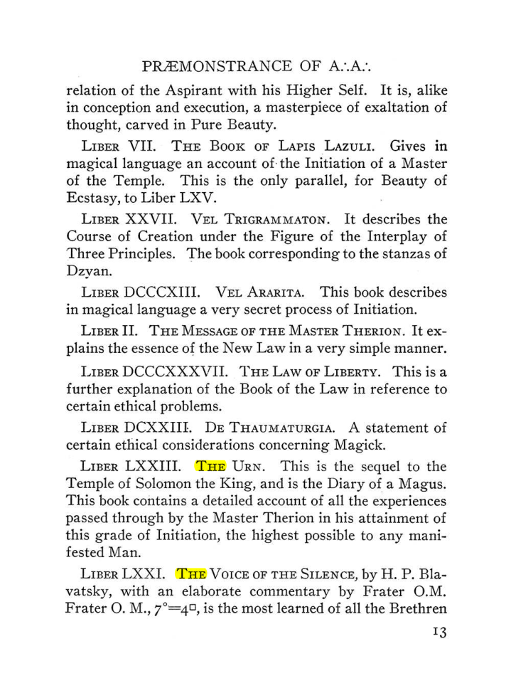 Original scan of The Equinox (Volume III, Number I), PDF page 19