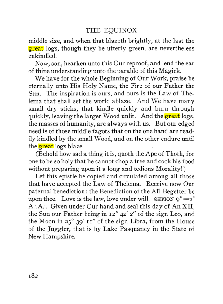 Original scan of The Equinox (Volume III, Number I), PDF page 194