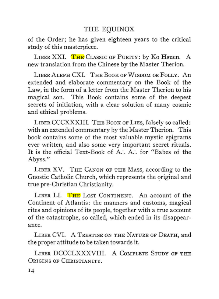 Original scan of The Equinox (Volume III, Number I), PDF page 20
