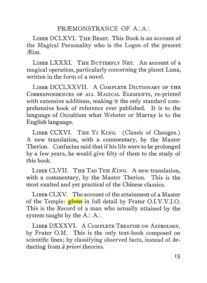Original scan of The Equinox (Volume III, Number I), PDF page 21
