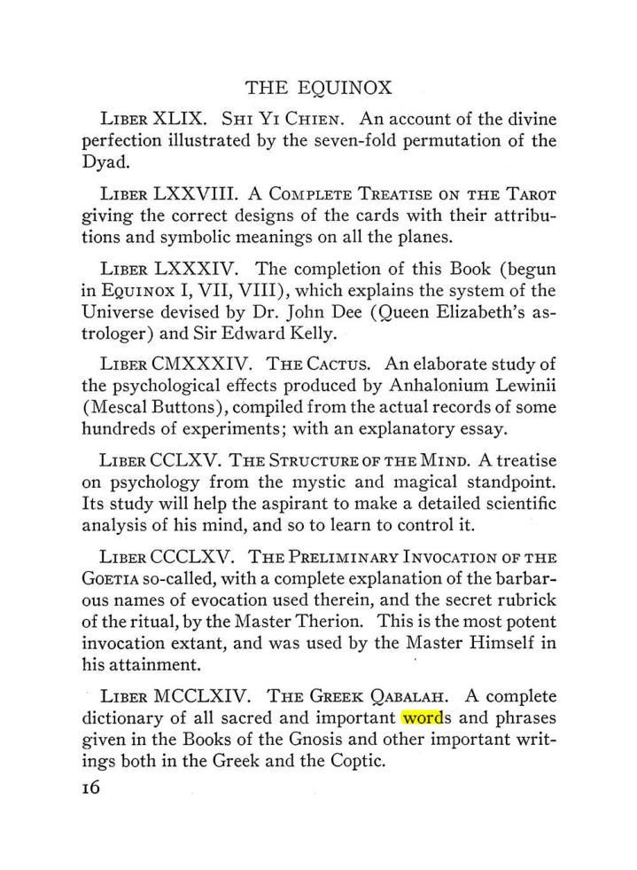 Original scan of The Equinox (Volume III, Number I), PDF page 22