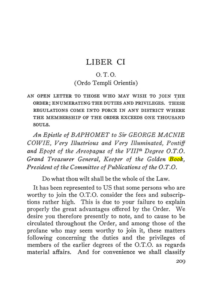 Original scan of The Equinox (Volume III, Number I), PDF page 223