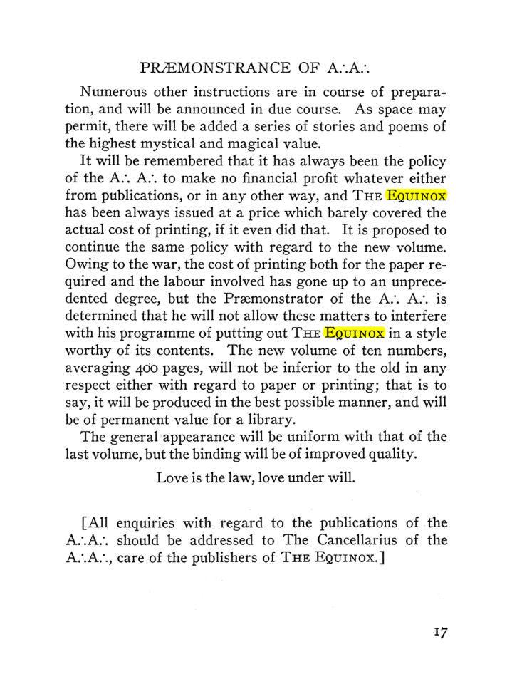 Original scan of The Equinox (Volume III, Number I), PDF page 23
