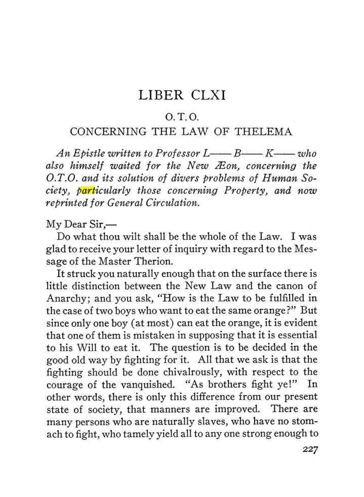 Original scan of The Equinox (Volume III, Number I), PDF page 241