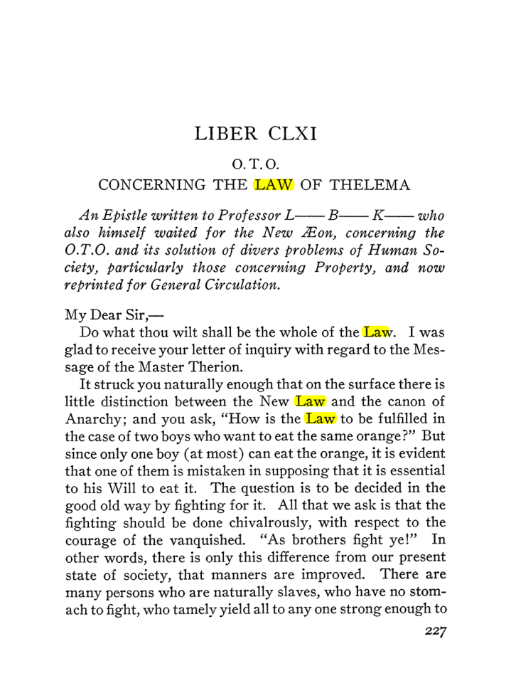 Original scan of The Equinox (Volume III, Number I), PDF page 241