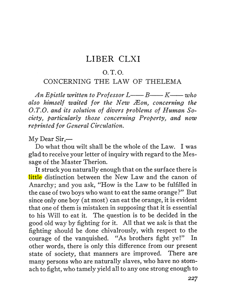 Original scan of The Equinox (Volume III, Number I), PDF page 241