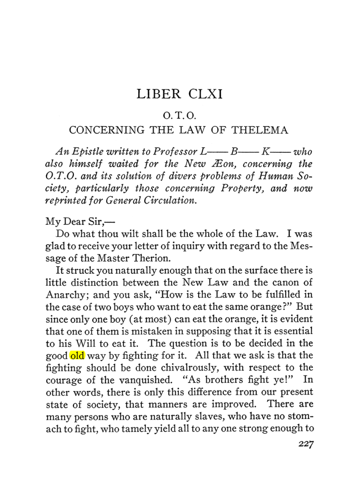 Original scan of The Equinox (Volume III, Number I), PDF page 241