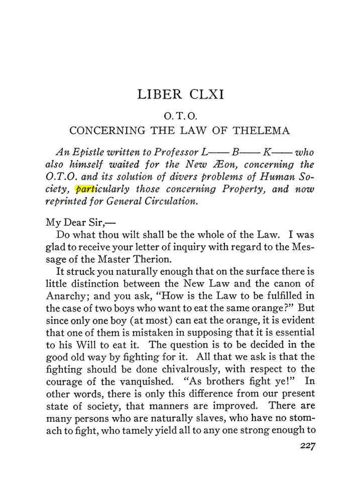 Original scan of The Equinox (Volume III, Number I), PDF page 241