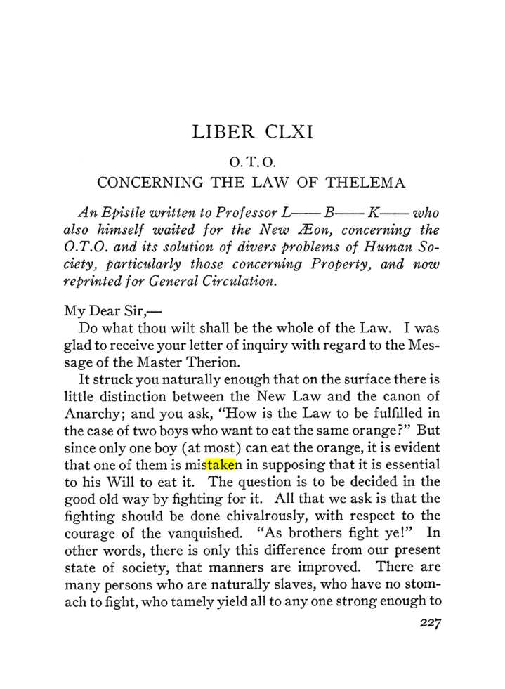 Original scan of The Equinox (Volume III, Number I), PDF page 241