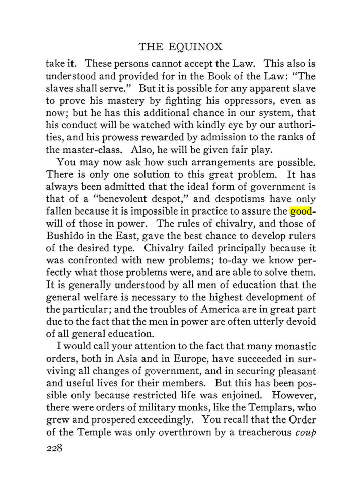 Original scan of The Equinox (Volume III, Number I), PDF page 242