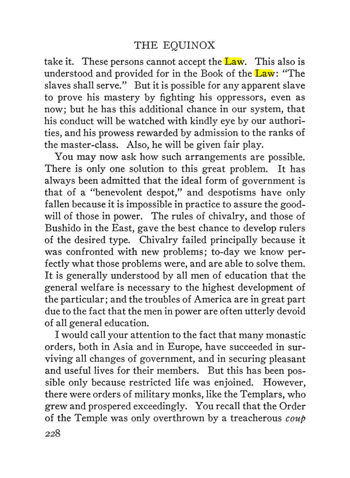 Original scan of The Equinox (Volume III, Number I), PDF page 242