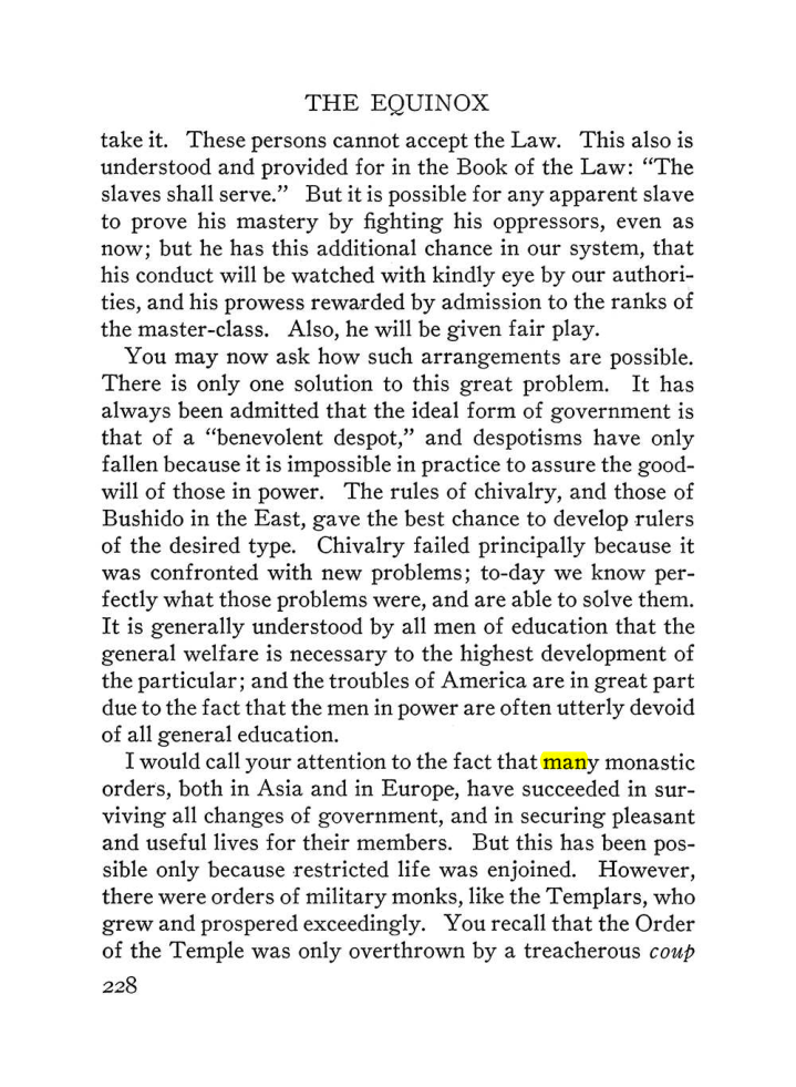 Original scan of The Equinox (Volume III, Number I), PDF page 242