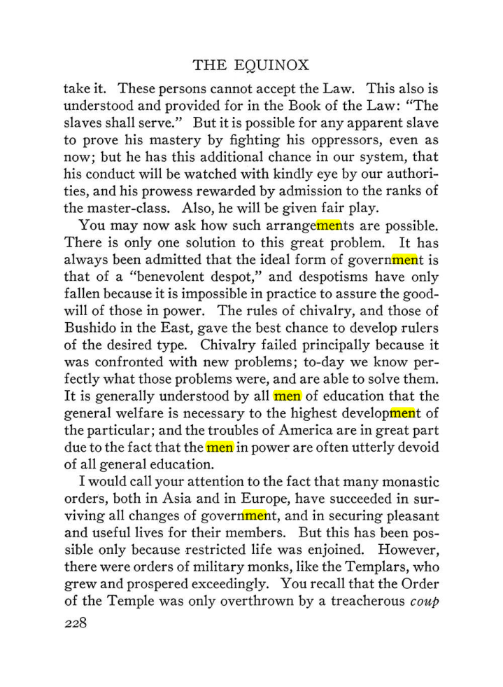 Original scan of The Equinox (Volume III, Number I), PDF page 242