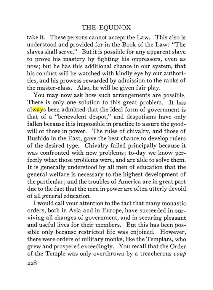 Original scan of The Equinox (Volume III, Number I), PDF page 242