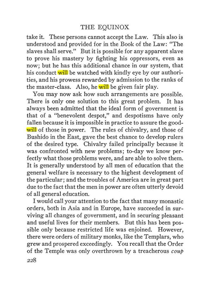 Original scan of The Equinox (Volume III, Number I), PDF page 242