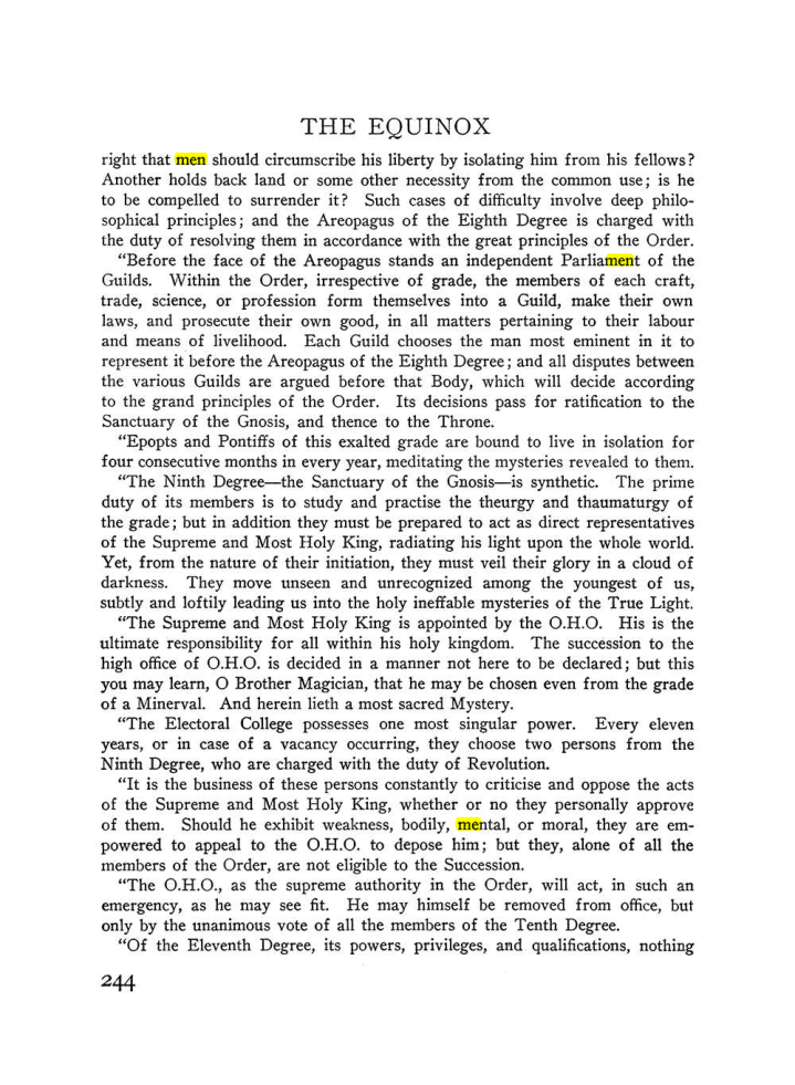 Original scan of The Equinox (Volume III, Number I), PDF page 258