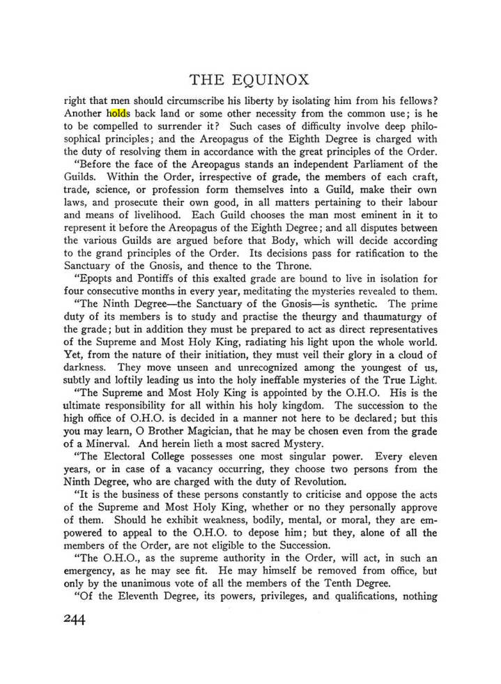 Original scan of The Equinox (Volume III, Number I), PDF page 258