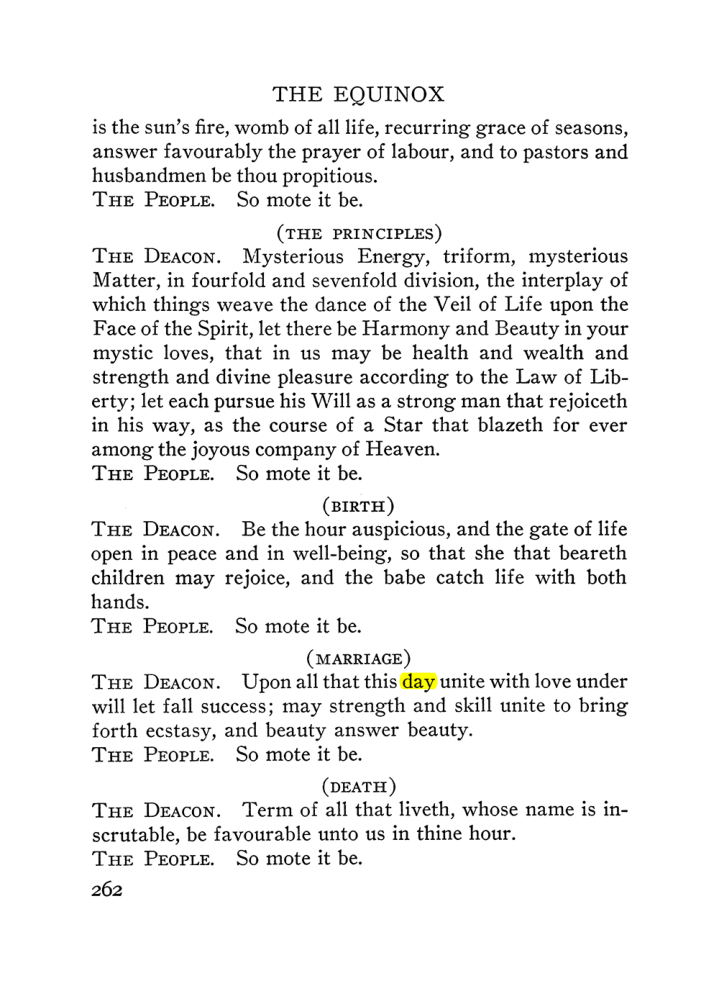 Original scan of The Equinox (Volume III, Number I), PDF page 276