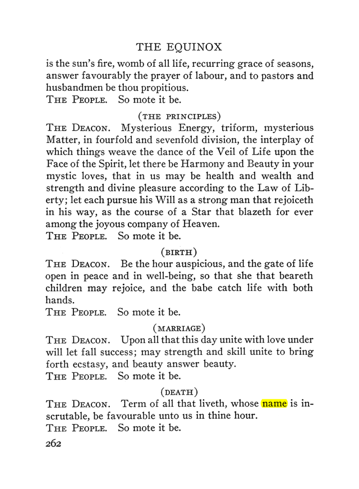 Original scan of The Equinox (Volume III, Number I), PDF page 276