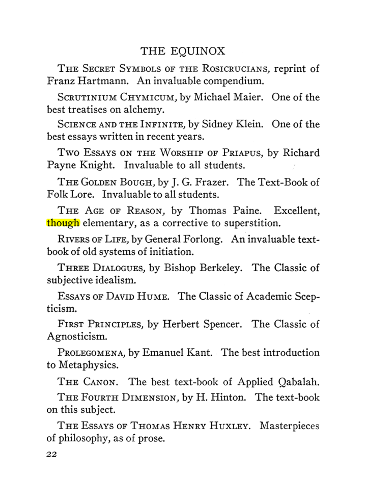 Original scan of The Equinox (Volume III, Number I), PDF page 28