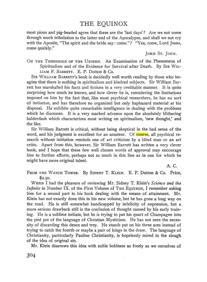 Original scan of The Equinox (Volume III, Number I), PDF page 318