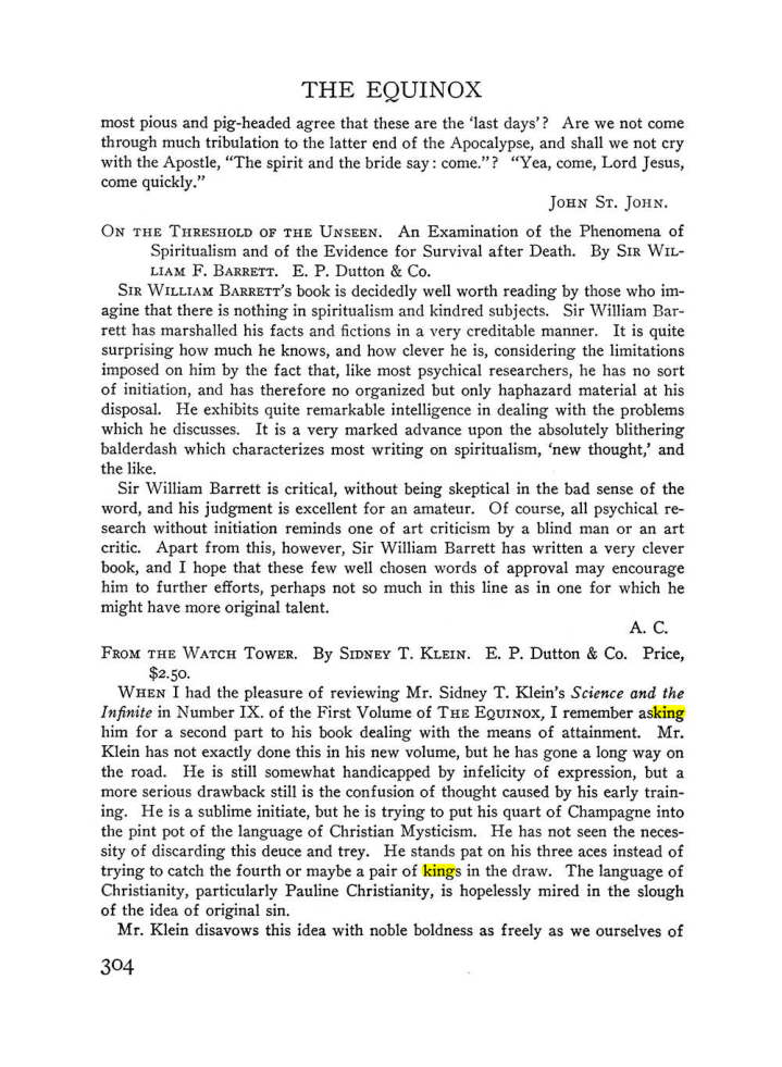 Original scan of The Equinox (Volume III, Number I), PDF page 318