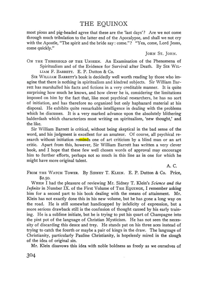 Original scan of The Equinox (Volume III, Number I), PDF page 318