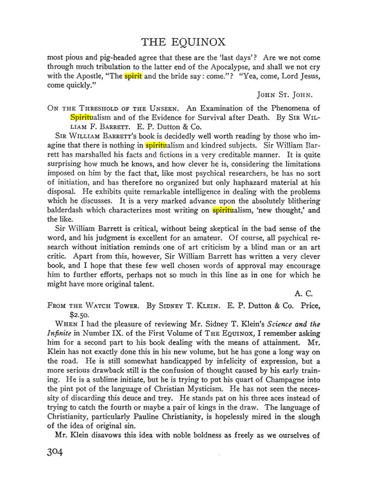 Original scan of The Equinox (Volume III, Number I), PDF page 318