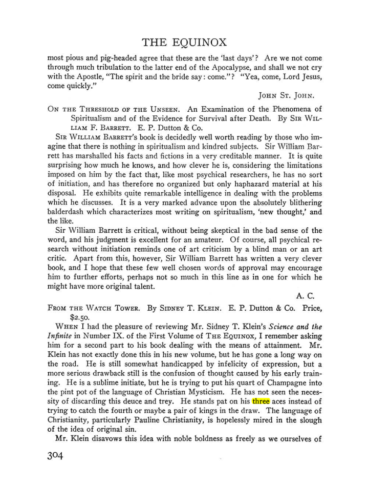 Original scan of The Equinox (Volume III, Number I), PDF page 318