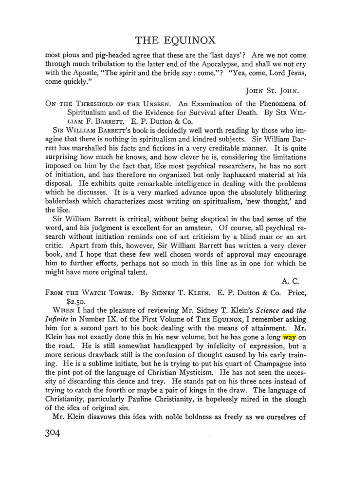 Original scan of The Equinox (Volume III, Number I), PDF page 318