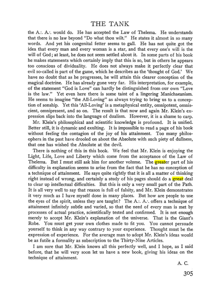 Original scan of The Equinox (Volume III, Number I), PDF page 319
