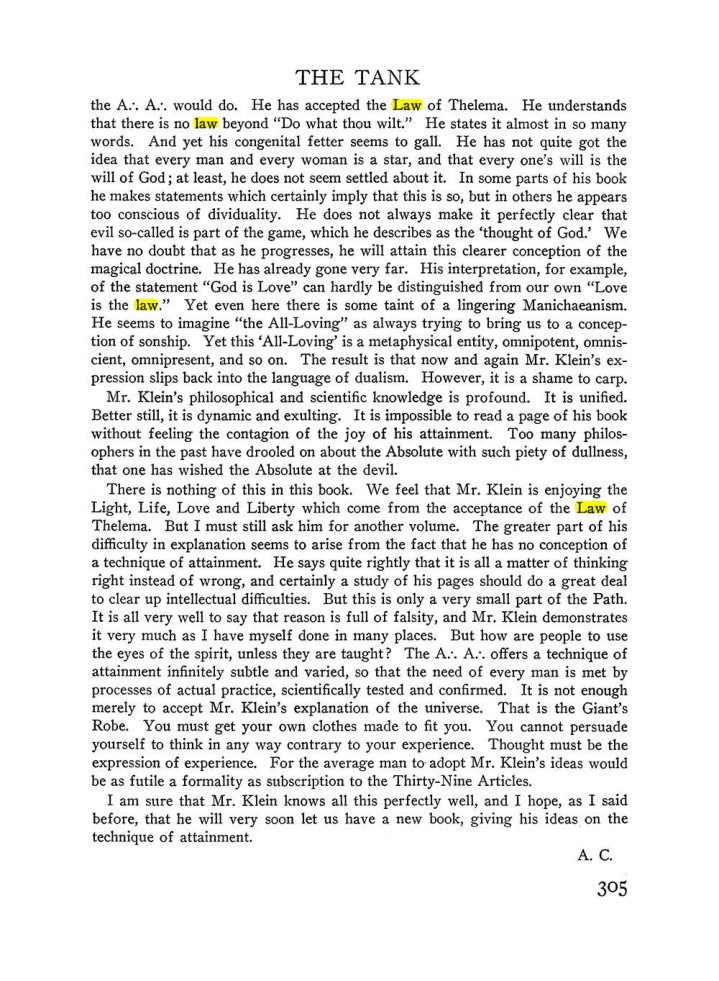 Original scan of The Equinox (Volume III, Number I), PDF page 319