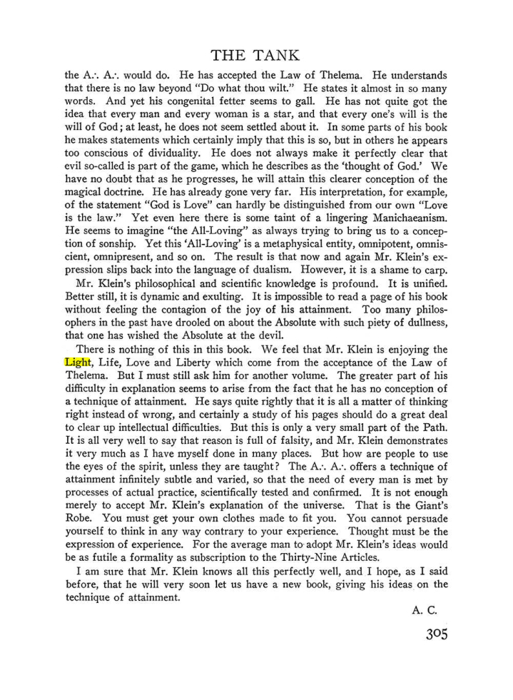 Original scan of The Equinox (Volume III, Number I), PDF page 319