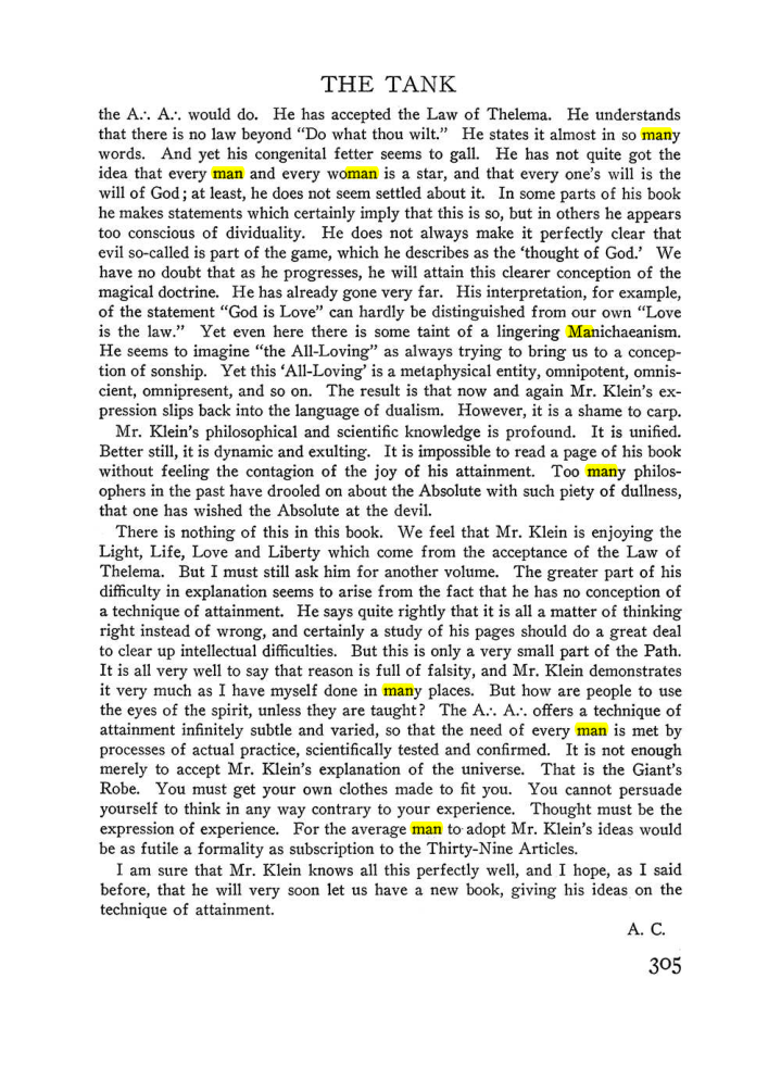Original scan of The Equinox (Volume III, Number I), PDF page 319