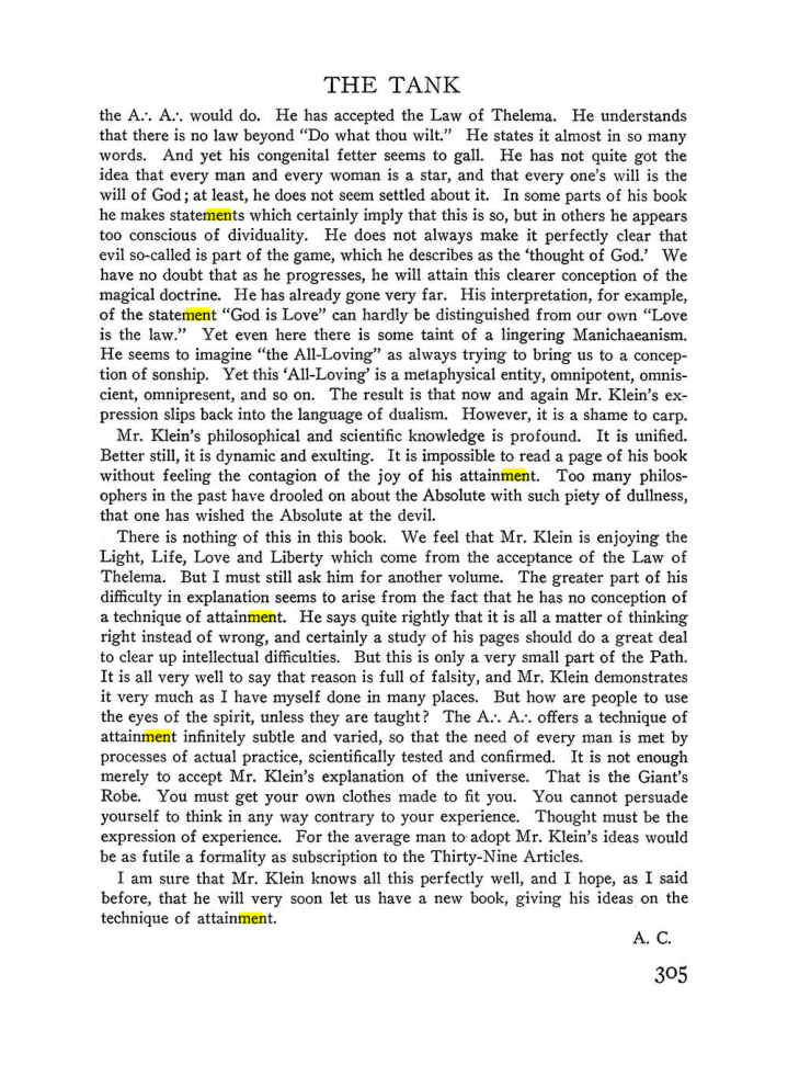 Original scan of The Equinox (Volume III, Number I), PDF page 319