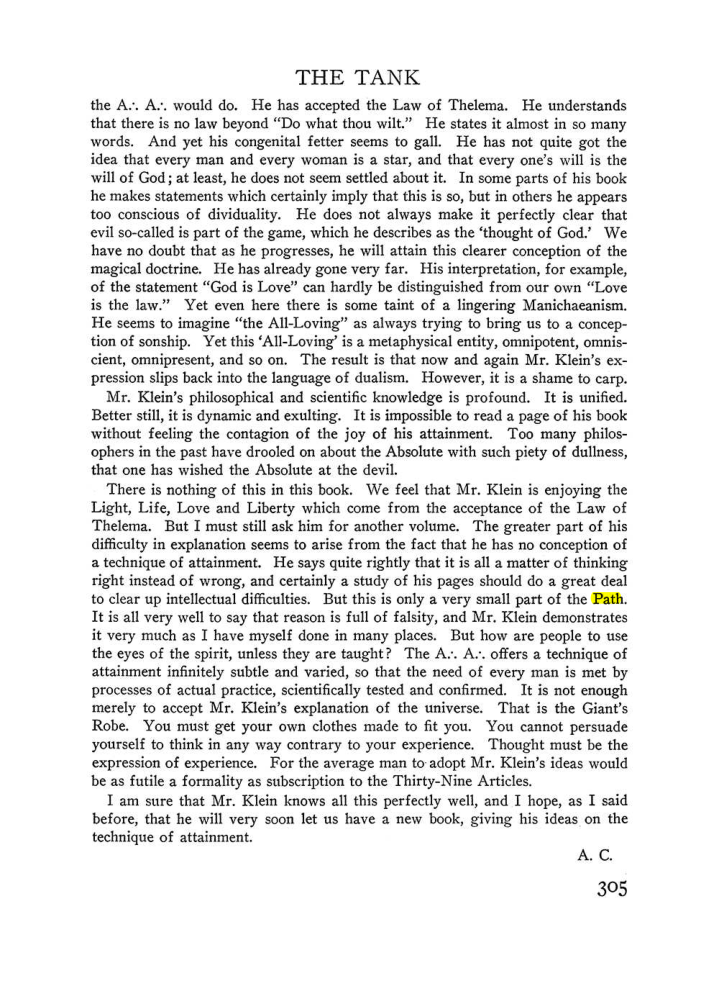 Original scan of The Equinox (Volume III, Number I), PDF page 319